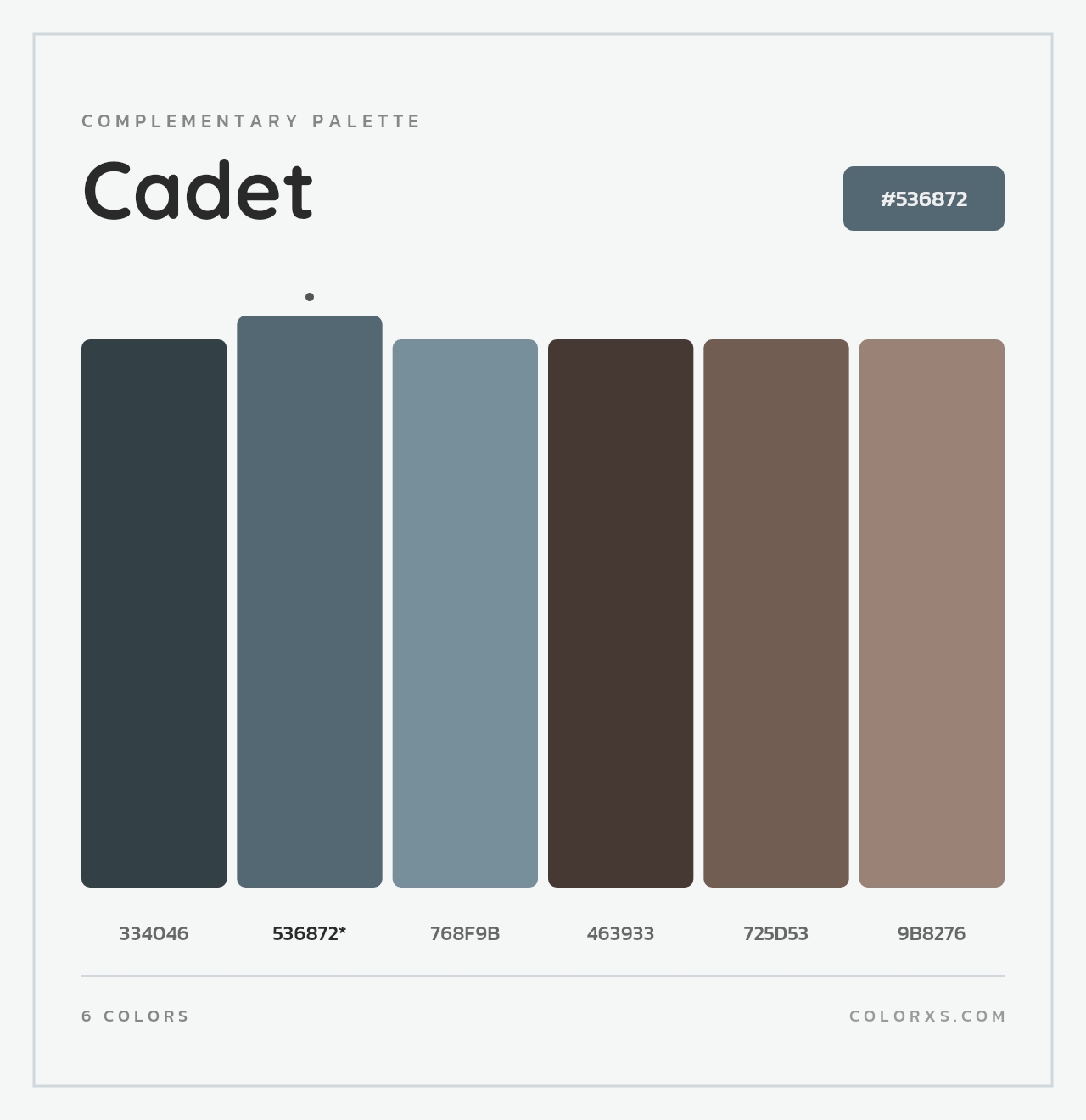 Cadet - Complementary Color Palette