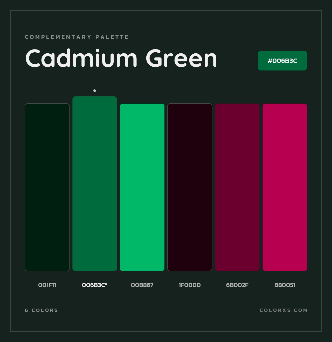 Cadmium Green - Complementary Color Palette