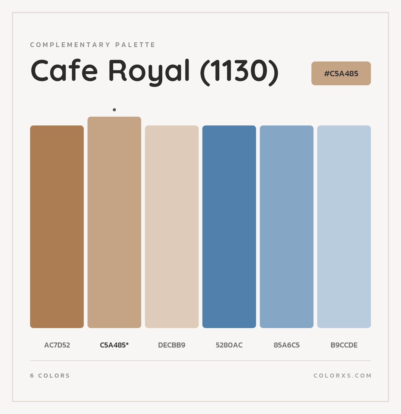 Cafe Royal (1130) - Complementary Color Palette