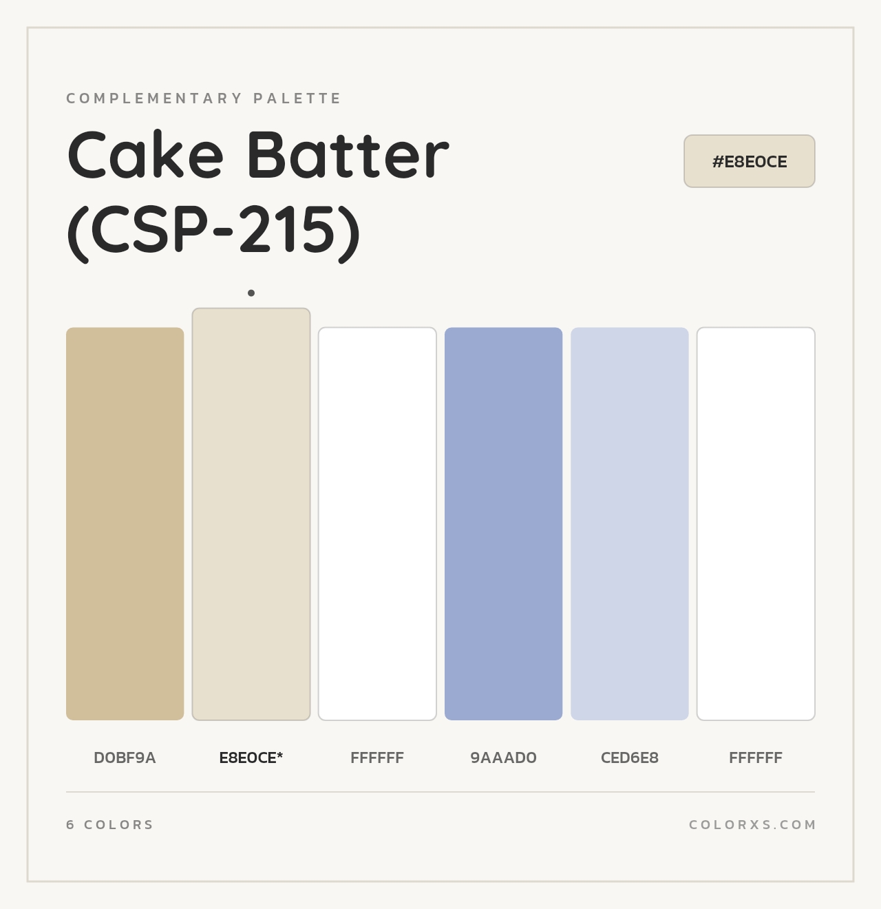Cake Batter (CSP-215) - Complementary Color Palette