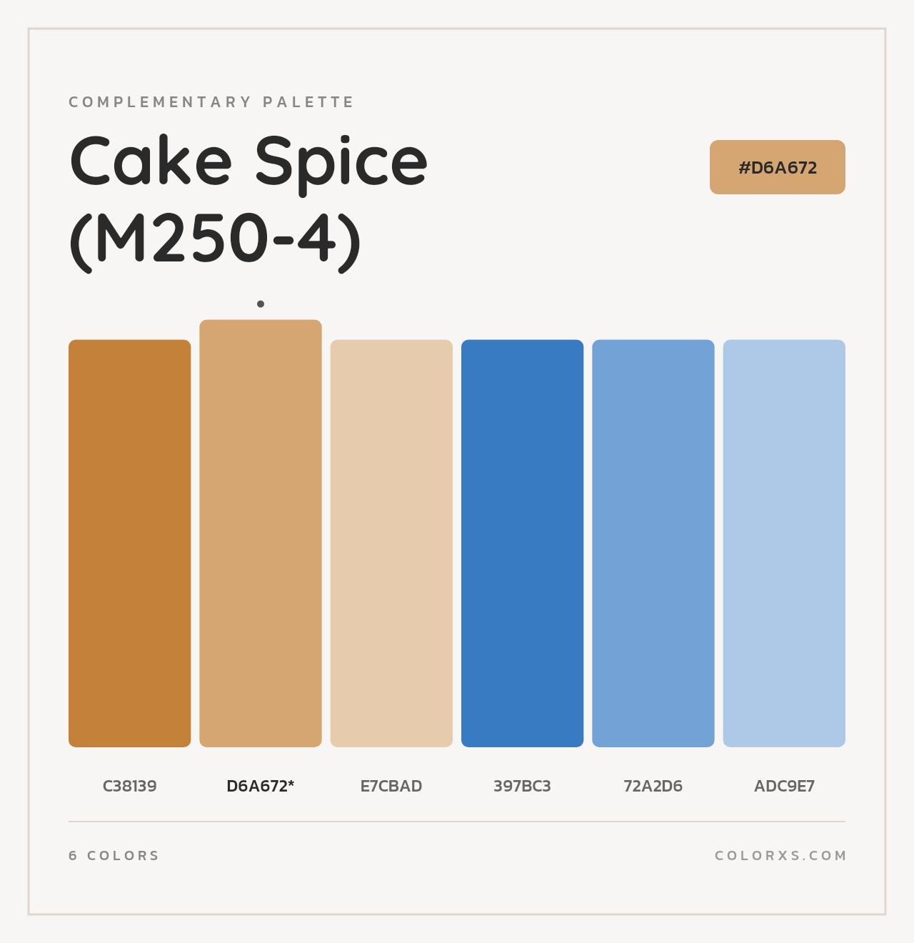 Cake Spice (M250-4) - Complementary Color Palette