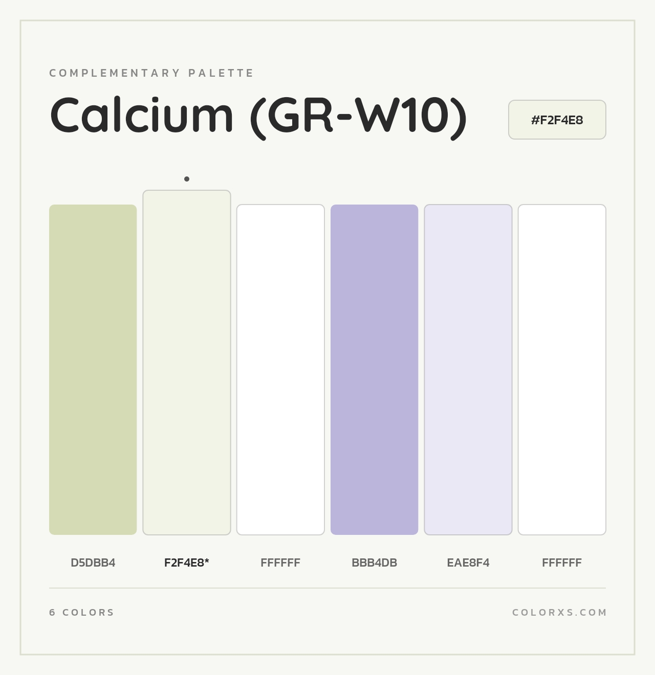 Calcium (GR-W10) - Complementary Color Palette
