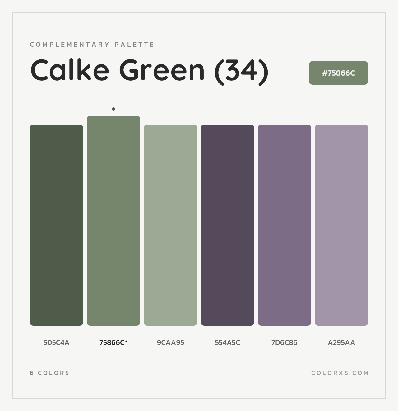 Calke Green (34) - Complementary Color Palette
