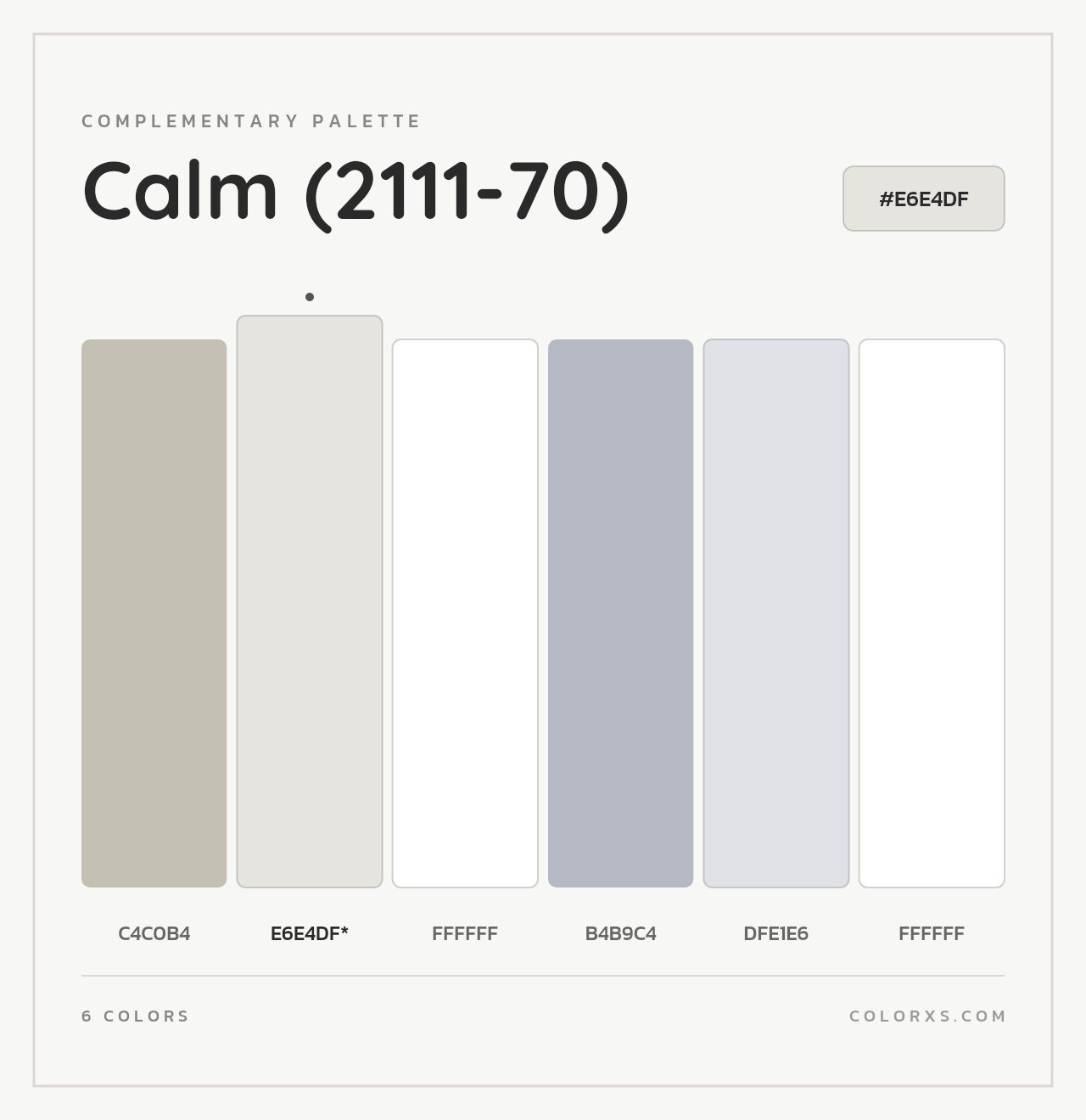Calm (2111-70) - Complementary Color Palette