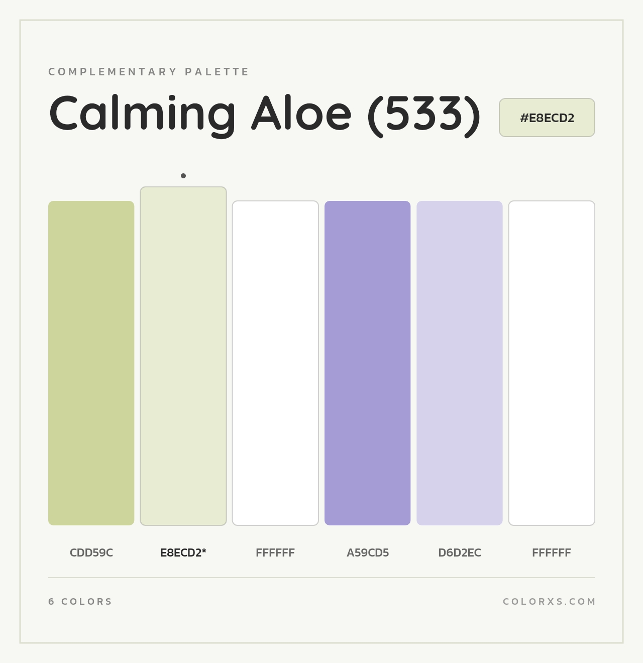Calming Aloe (533) - Complementary Color Palette