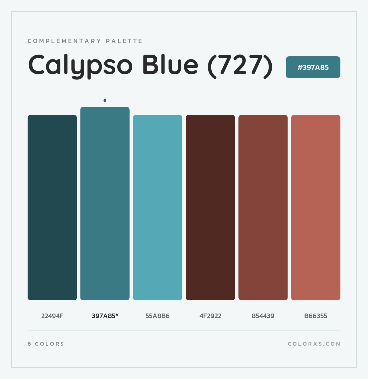 Calypso Blue (727) - Complementary Color Palette