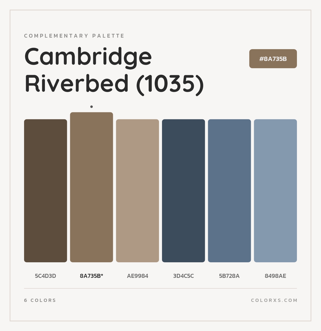 Cambridge Riverbed (1035) - Complementary Color Palette
