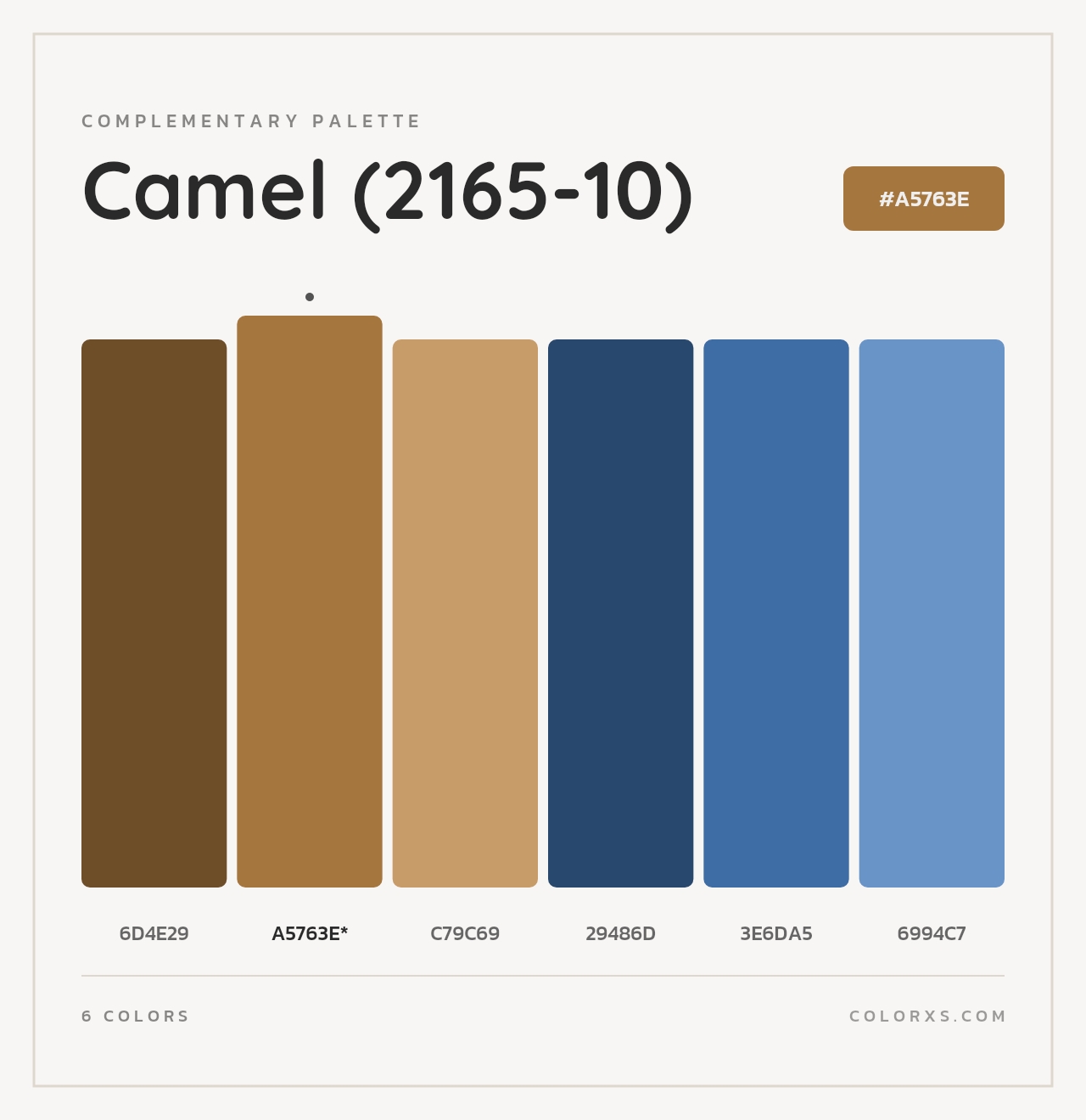 Camel (2165-10) - Complementary Color Palette