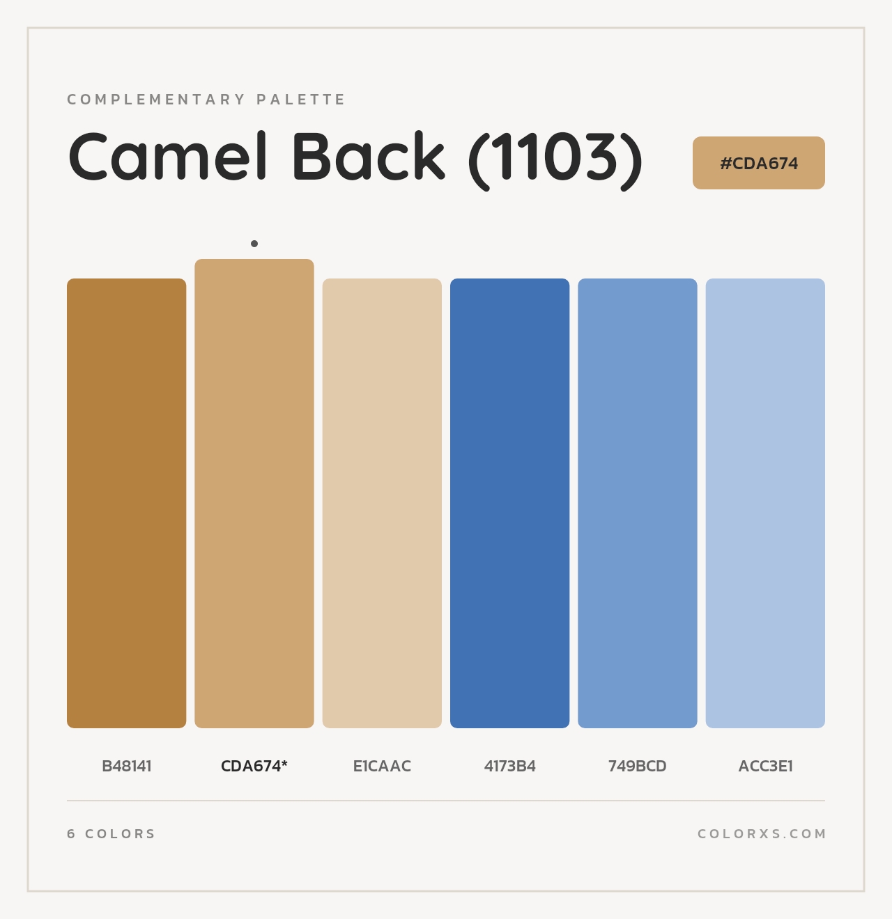 Camel Back (1103) - Complementary Color Palette