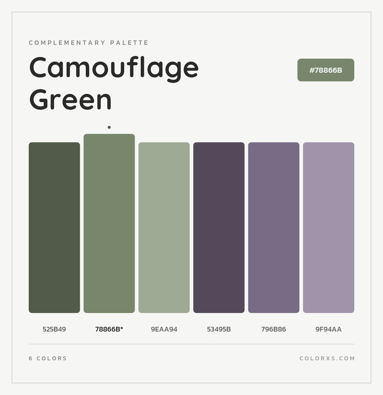 Camouflage Green - Complementary Color Palette