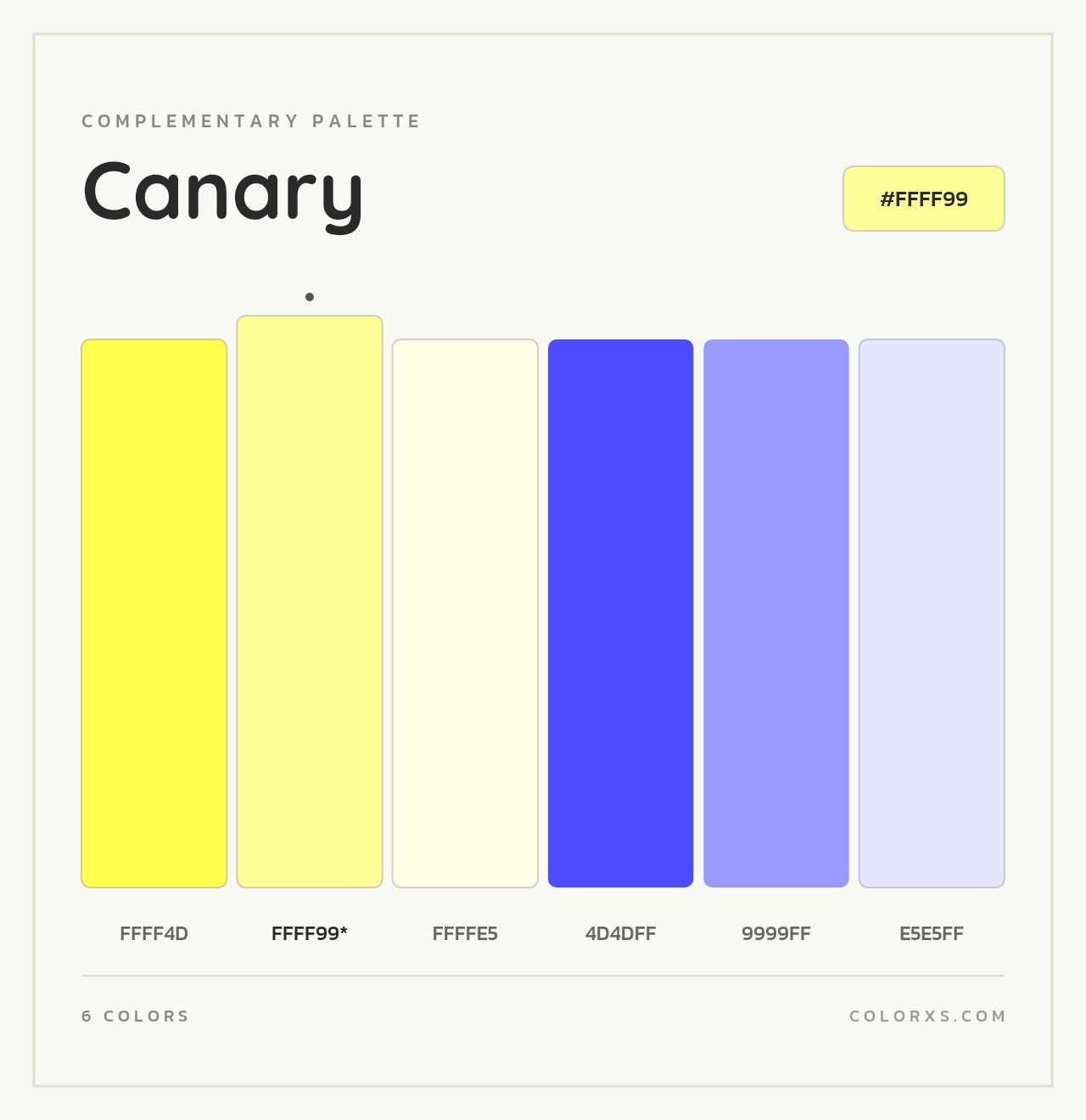 Canary - Complementary Color Palette