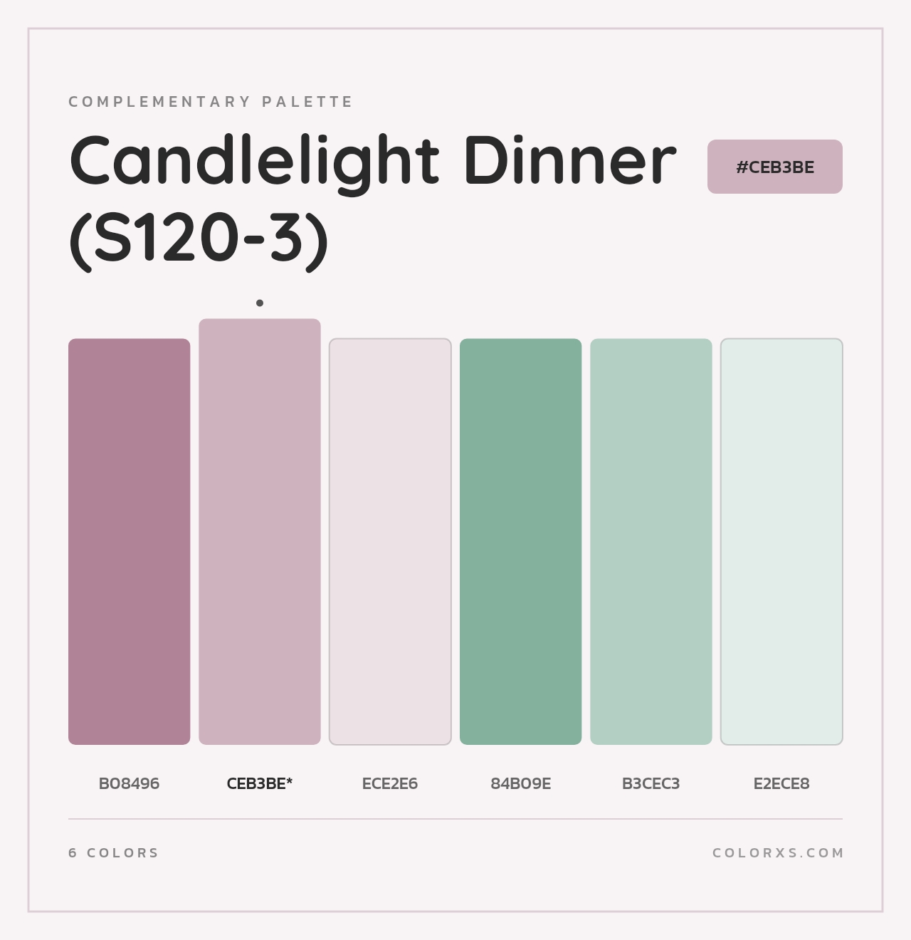 Candlelight Dinner (S120-3) - Complementary Color Palette