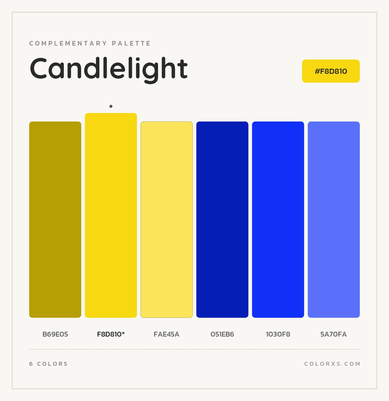 Candlelight - Complementary Color Palette