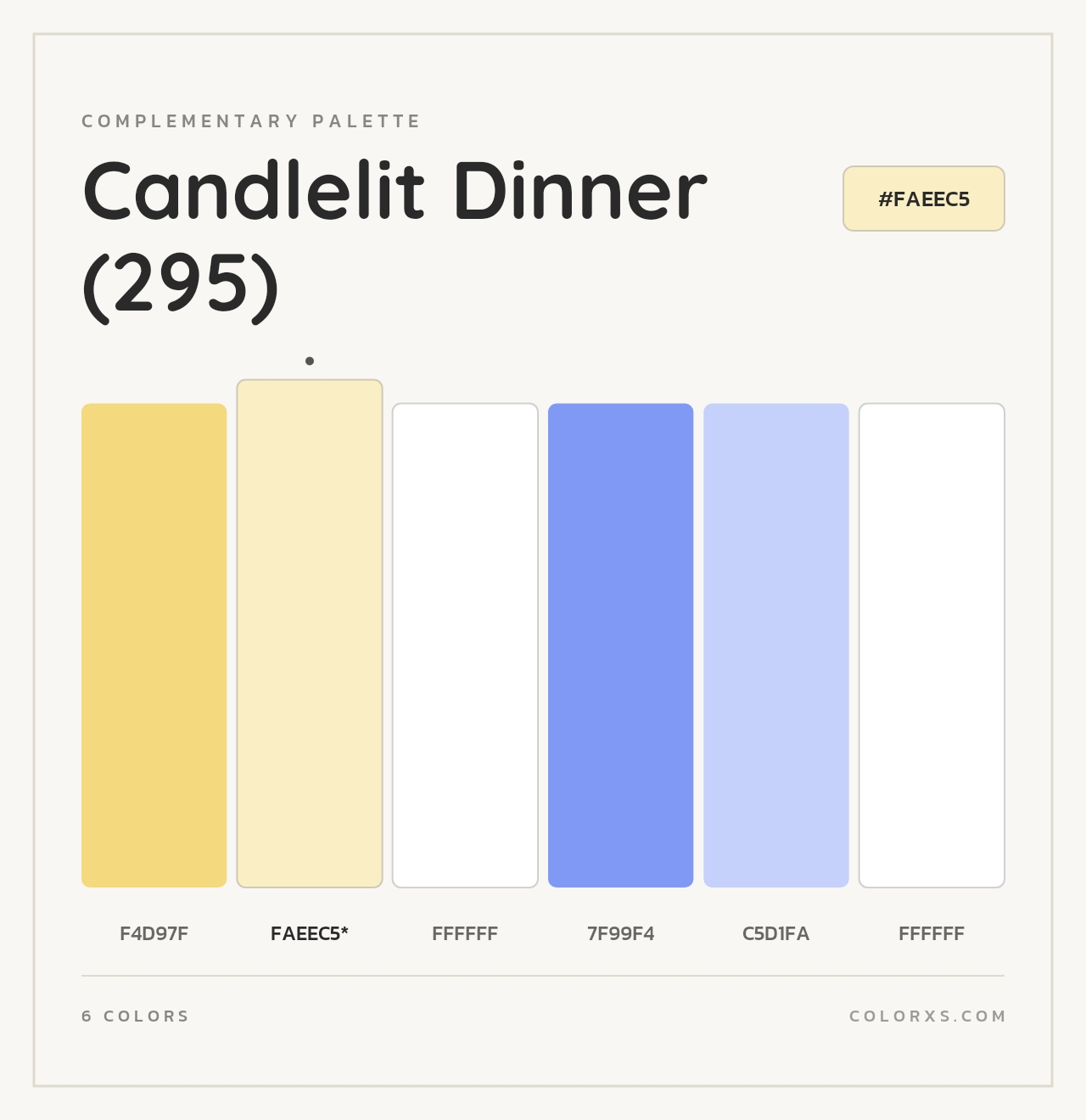 Candlelit Dinner (295) - Complementary Color Palette