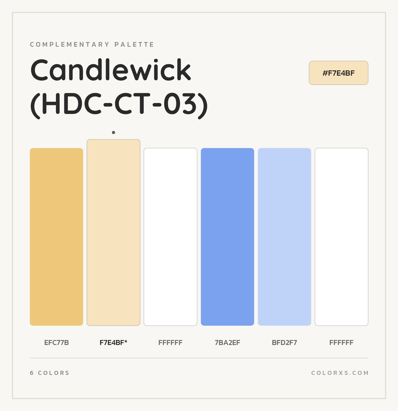 Candlewick (HDC-CT-03) - Complementary Color Palette