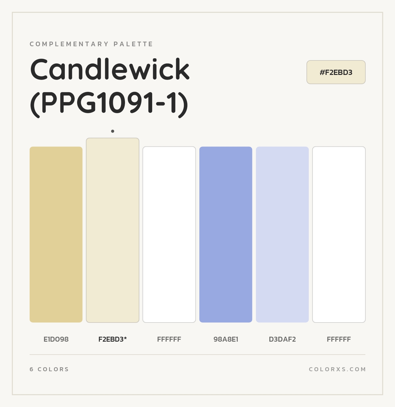 Candlewick (PPG1091-1) - Complementary Color Palette
