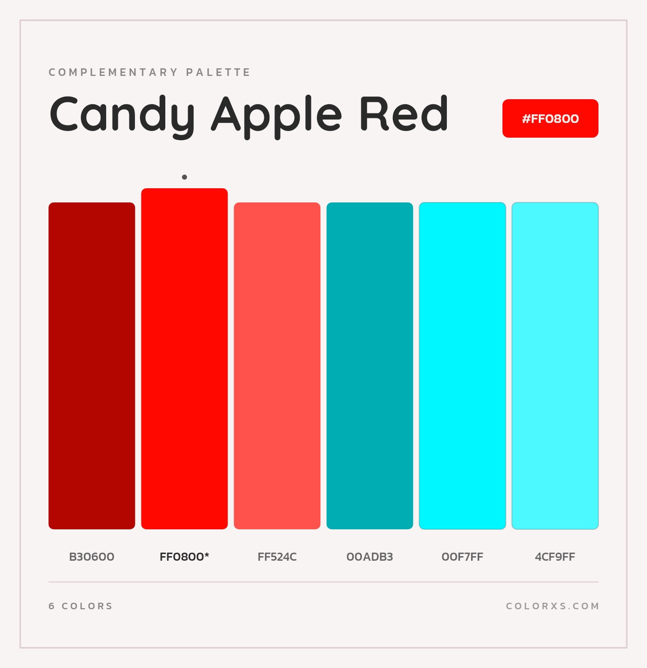 Candy Apple Red - Complementary Color Palette