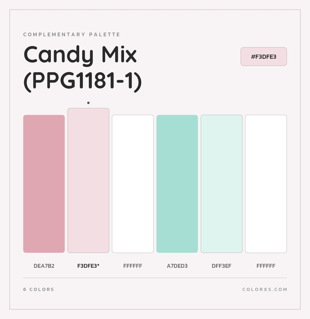 Candy Mix (PPG1181-1) - Complementary Color Palette