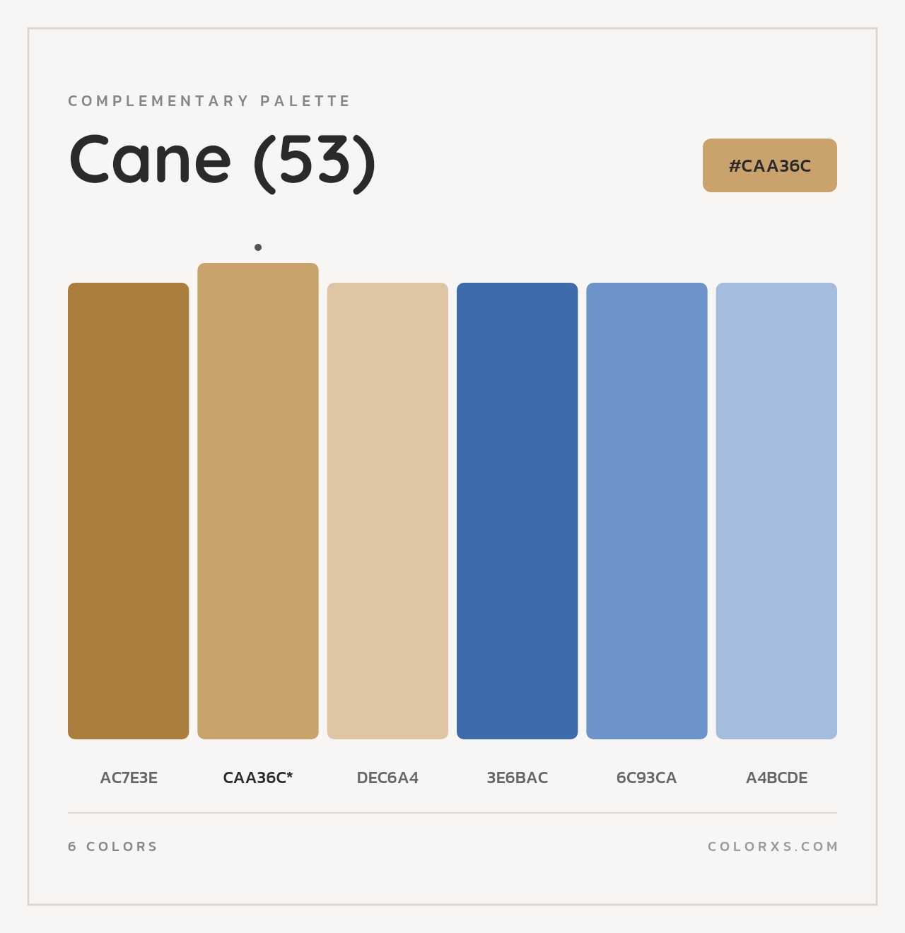 Cane (53) - Complementary Color Palette