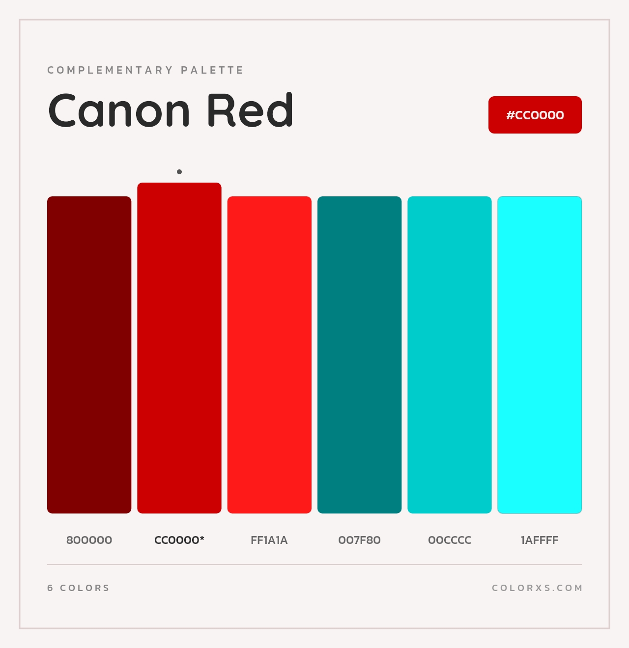 Canon Red - Complementary Color Palette