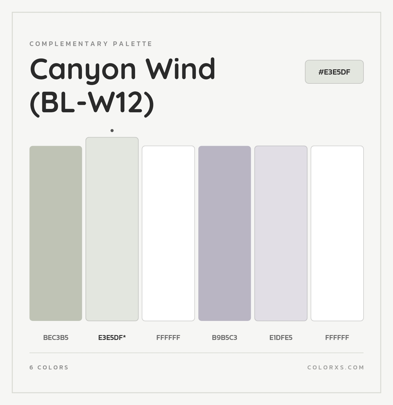 Canyon Wind (BL-W12) - Complementary Color Palette
