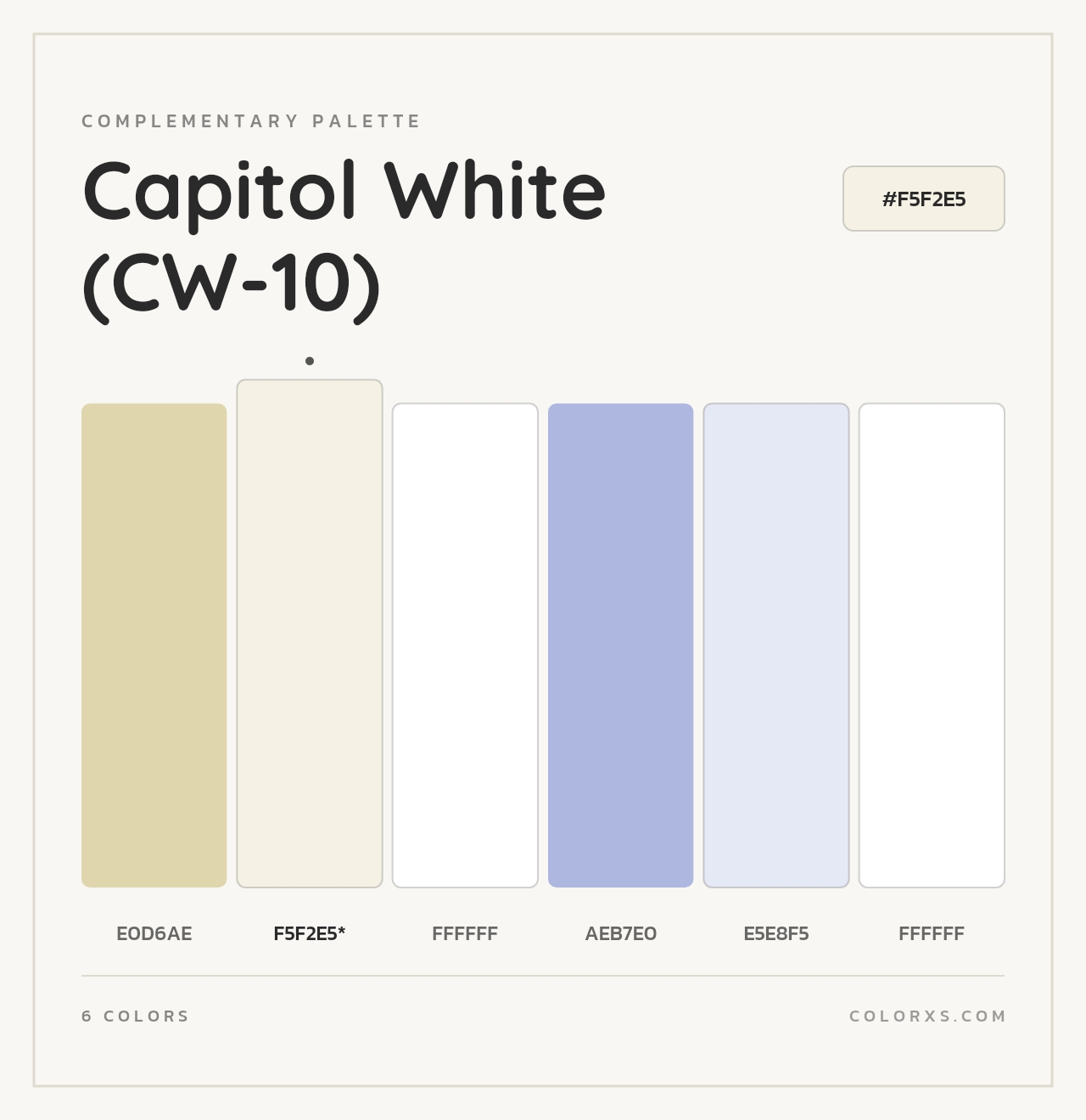Capitol White (CW-10) - Complementary Color Palette