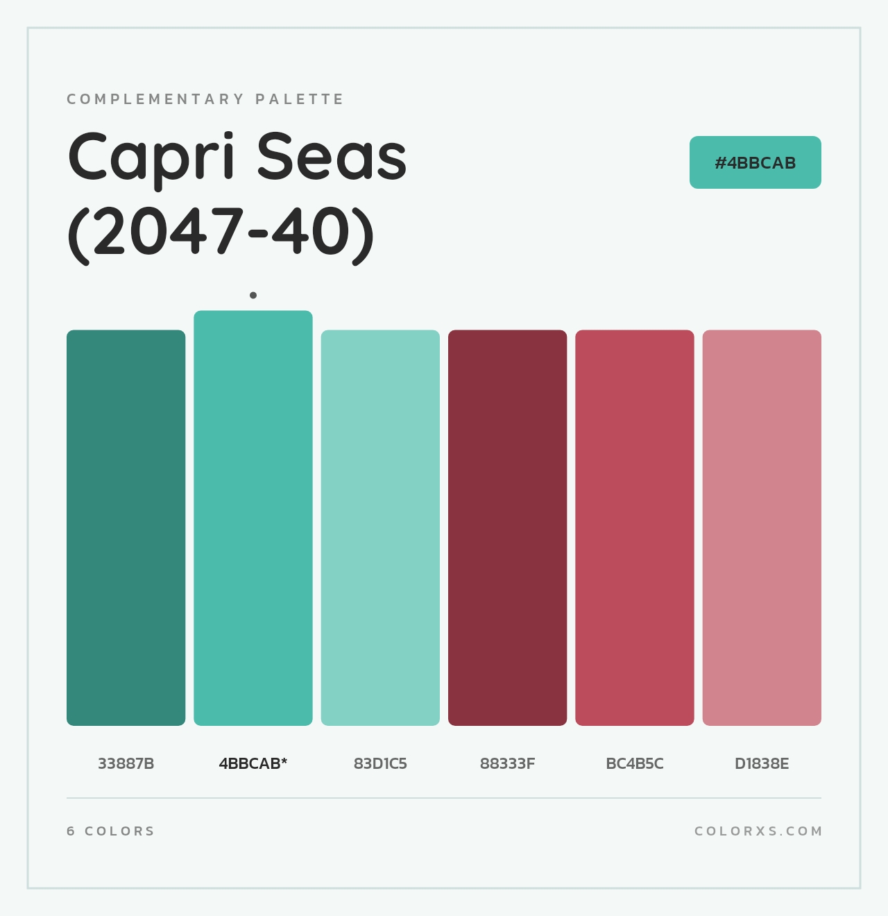 Capri Seas (2047-40) - Complementary Color Palette