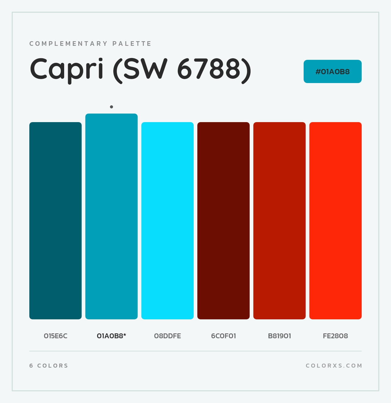 Capri (SW 6788) - Complementary Color Palette