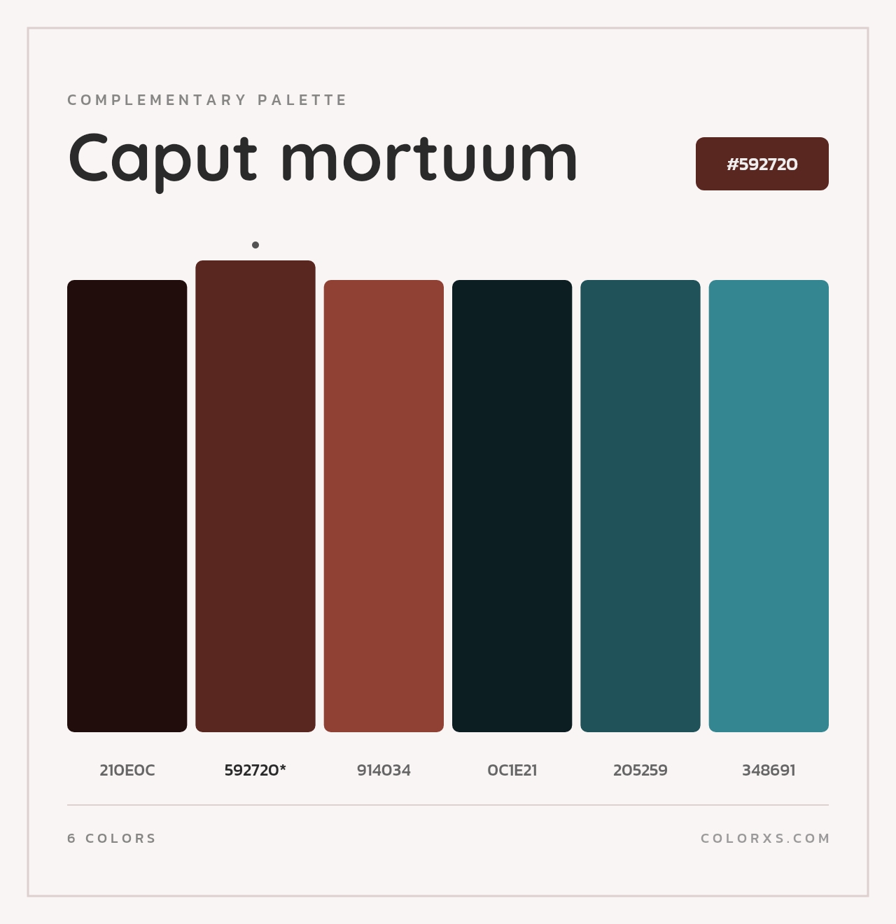 Caput mortuum - Complementary Color Palette