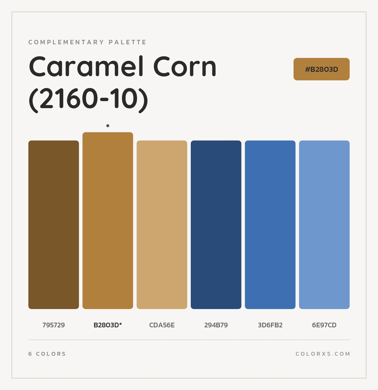 Caramel Corn (2160-10) - Complementary Color Palette
