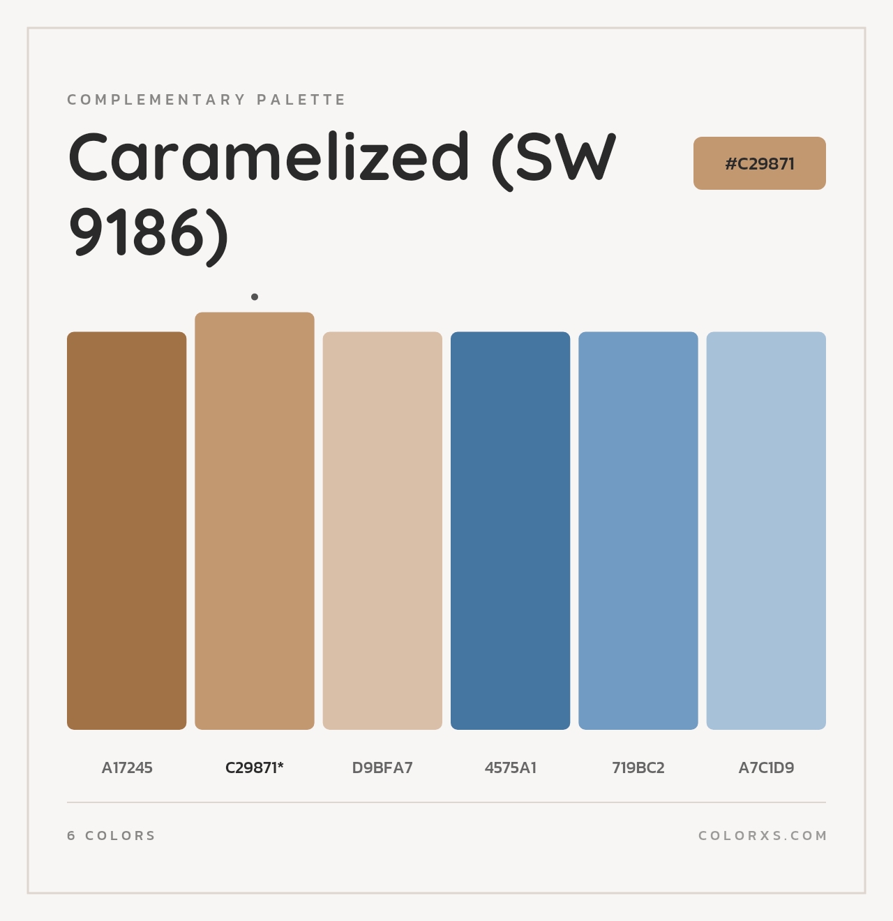 Caramelized (SW 9186) - Complementary Color Palette