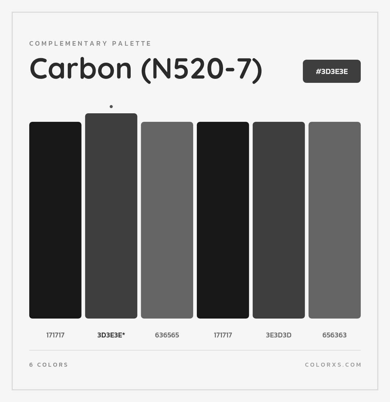 Carbon (N520-7) - Complementary Color Palette