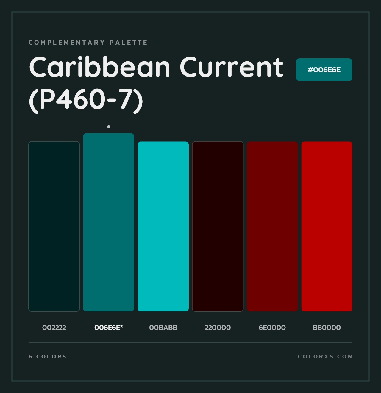 Caribbean Current (P460-7) - Complementary Color Palette