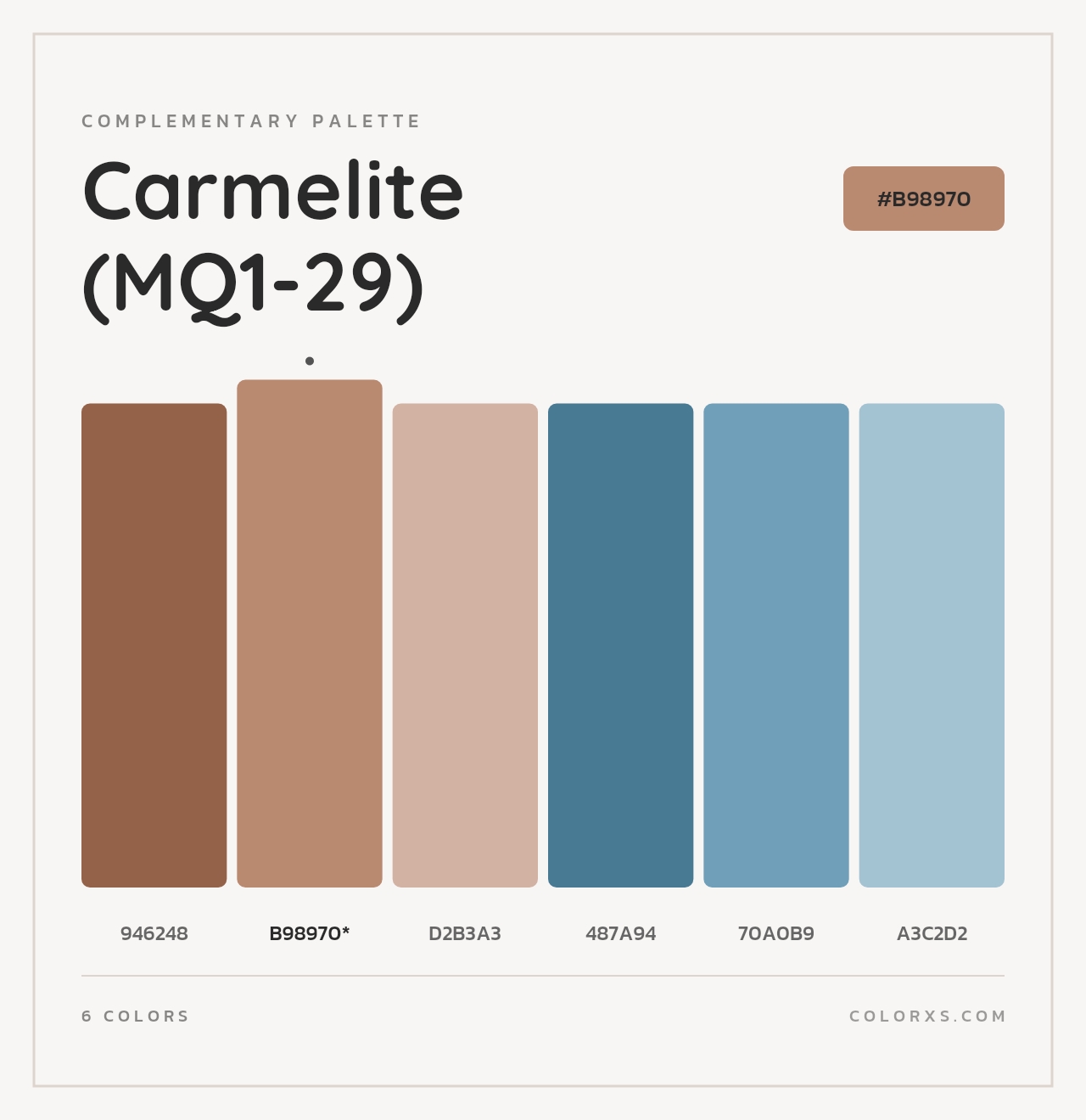Carmelite (MQ1-29) - Complementary Color Palette