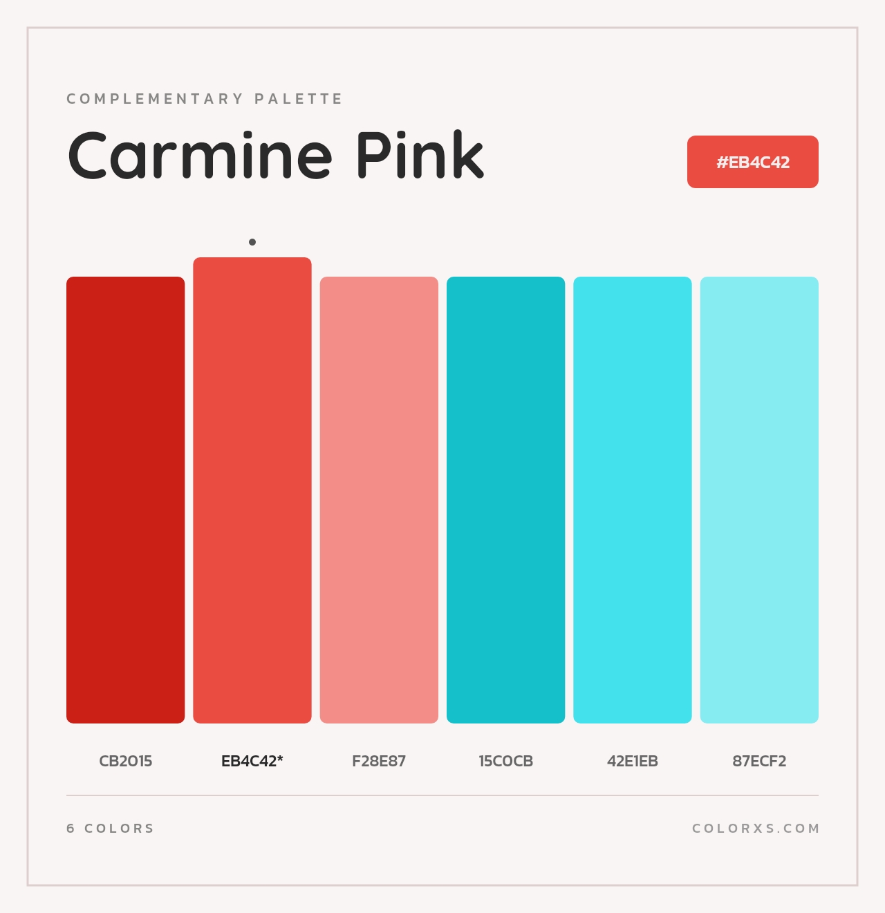 Carmine Pink - Complementary Color Palette