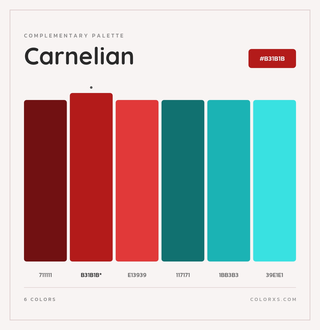 Carnelian - Complementary Color Palette