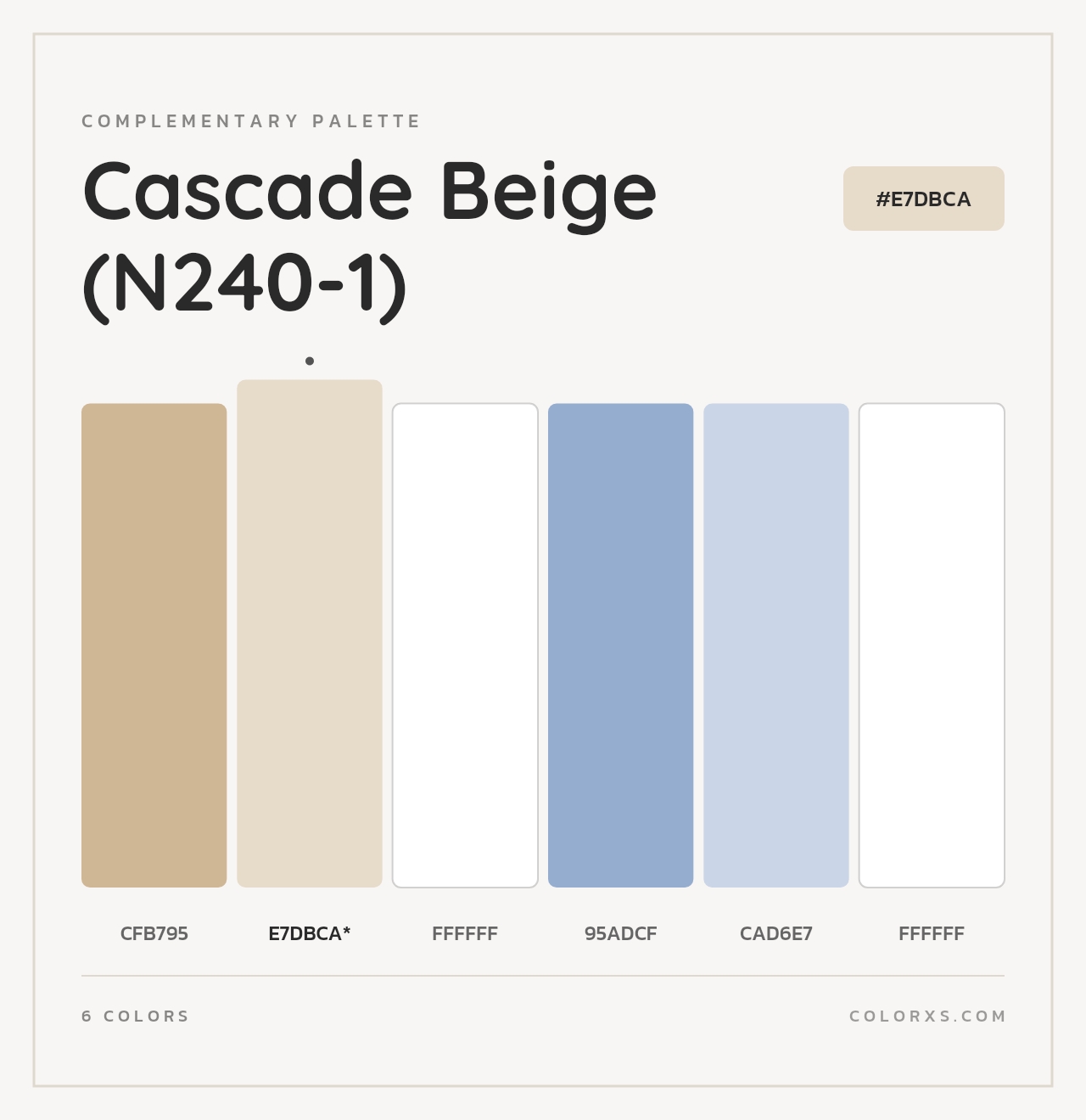 Cascade Beige (N240-1) - Complementary Color Palette