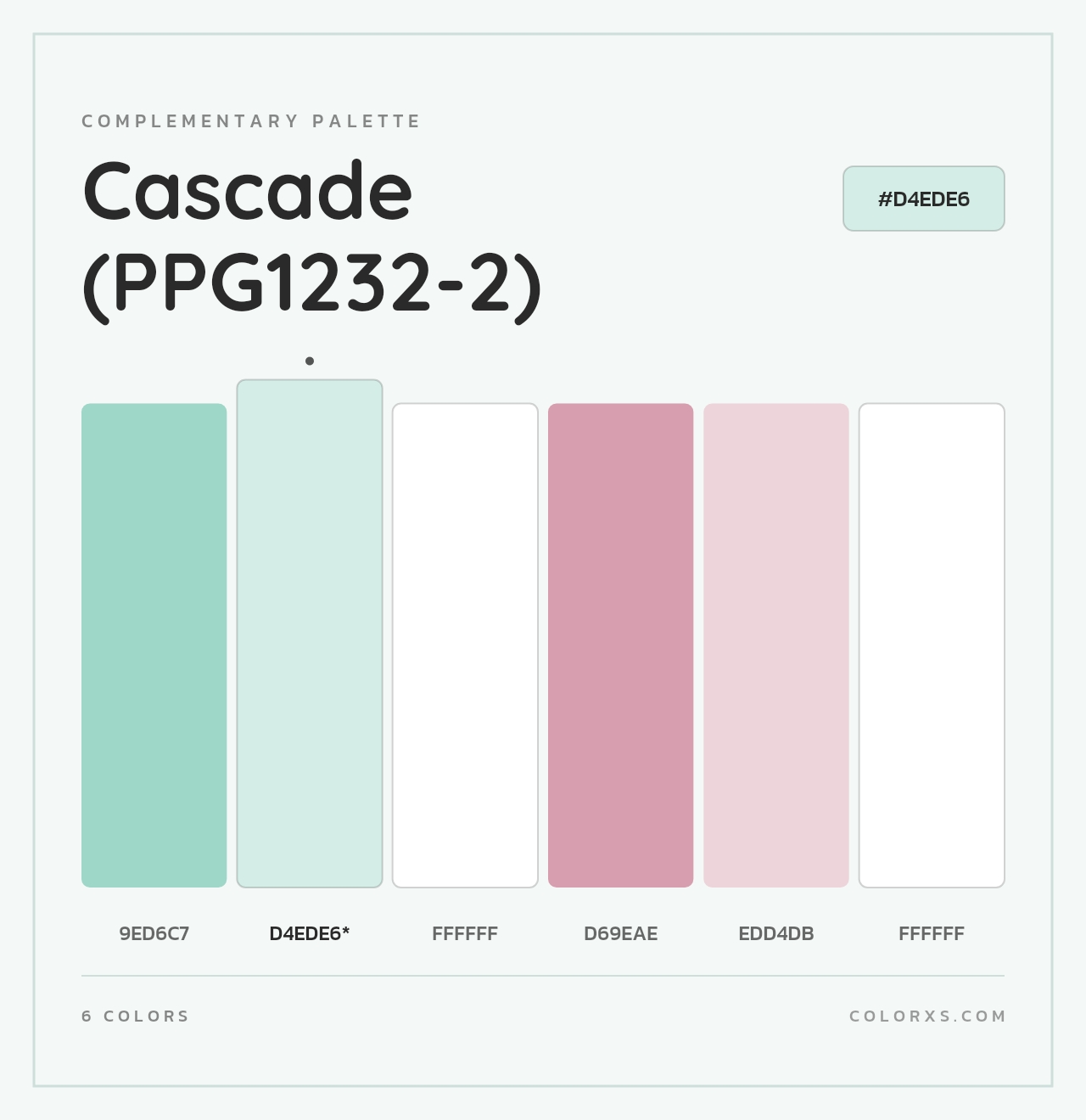 Cascade (PPG1232-2) - Complementary Color Palette
