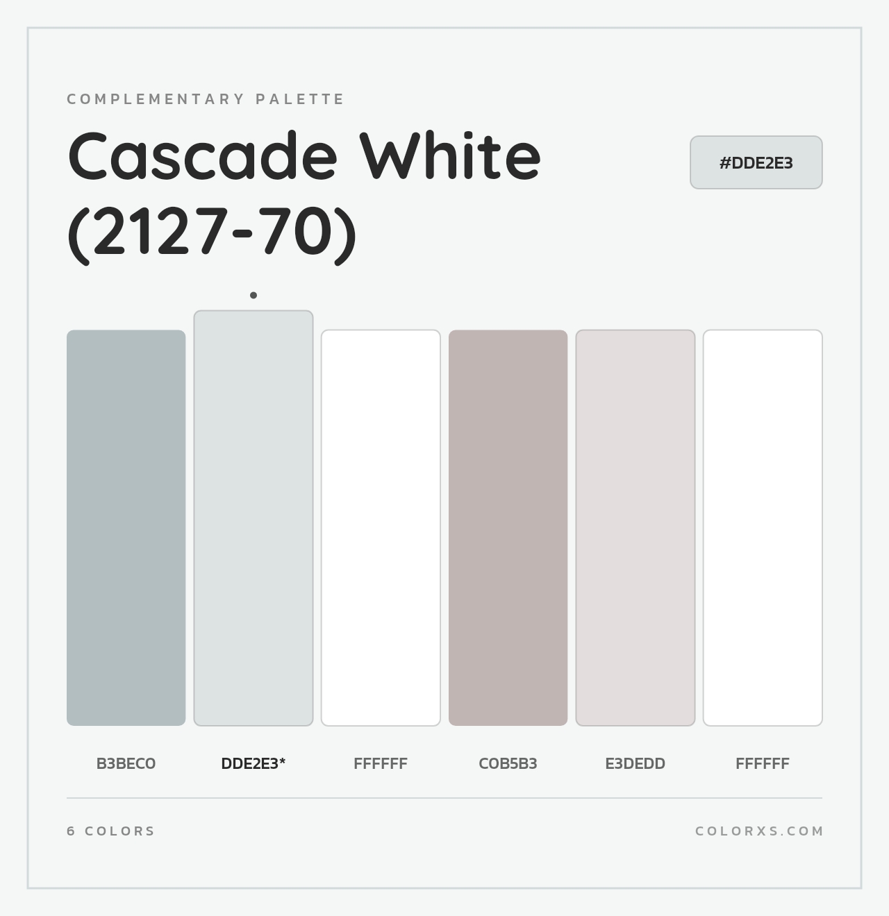 Cascade White (2127-70) - Complementary Color Palette