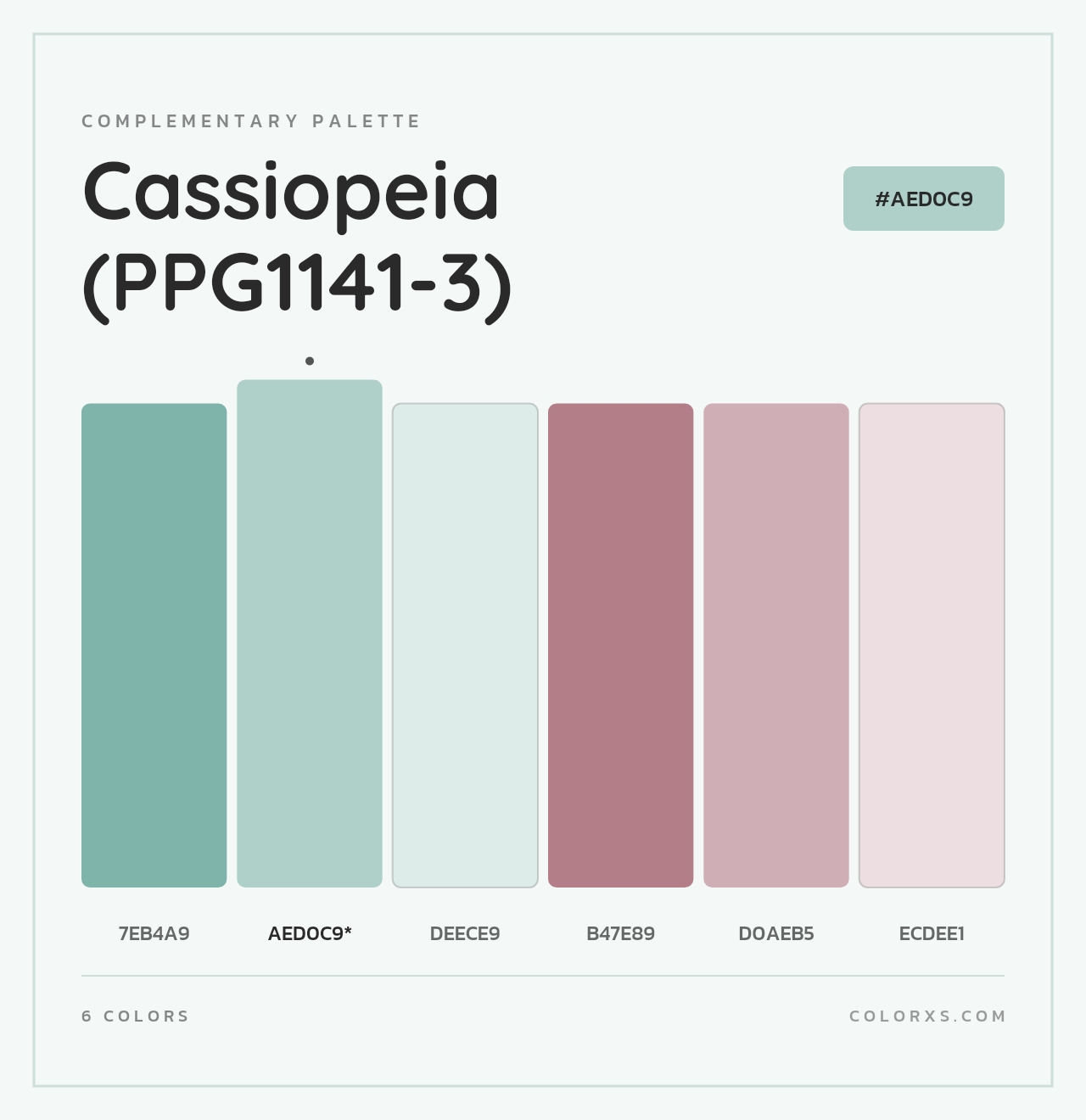 Cassiopeia (PPG1141-3) - Complementary Color Palette