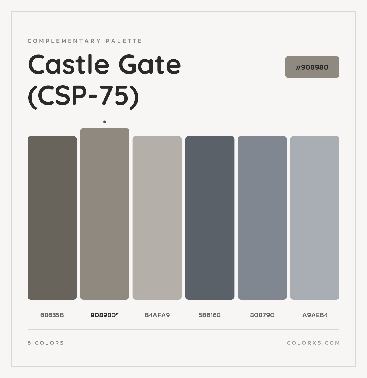 Castle Gate (CSP-75) - Complementary Color Palette