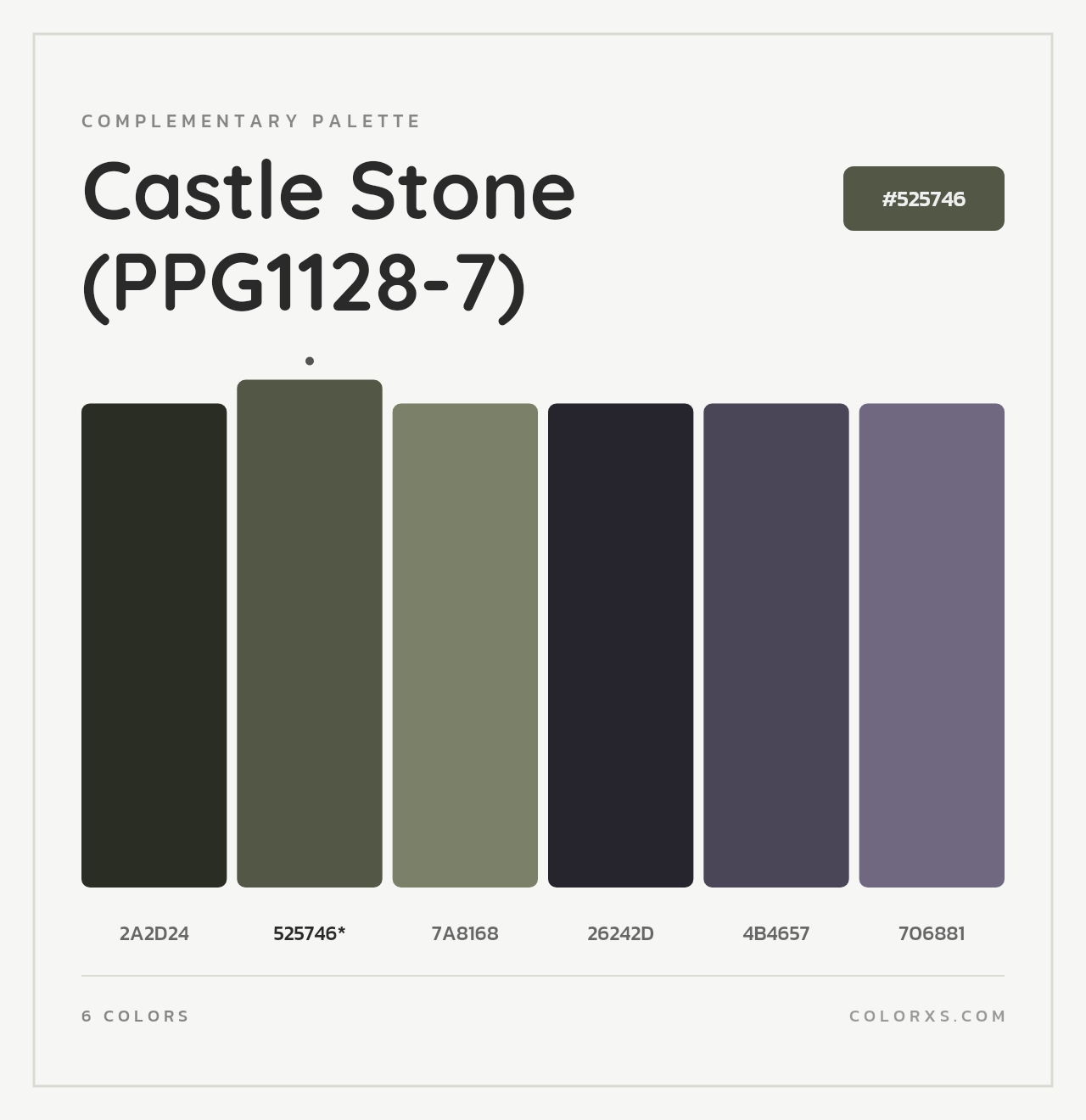 Castle Stone (PPG1128-7) - Complementary Color Palette