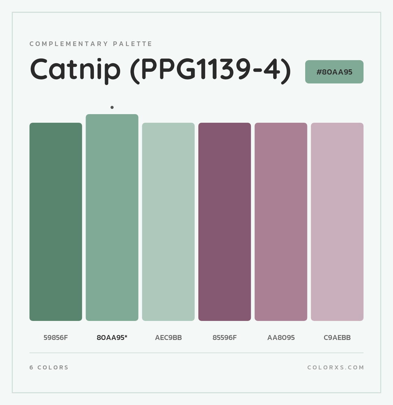 Catnip (PPG1139-4) - Complementary Color Palette