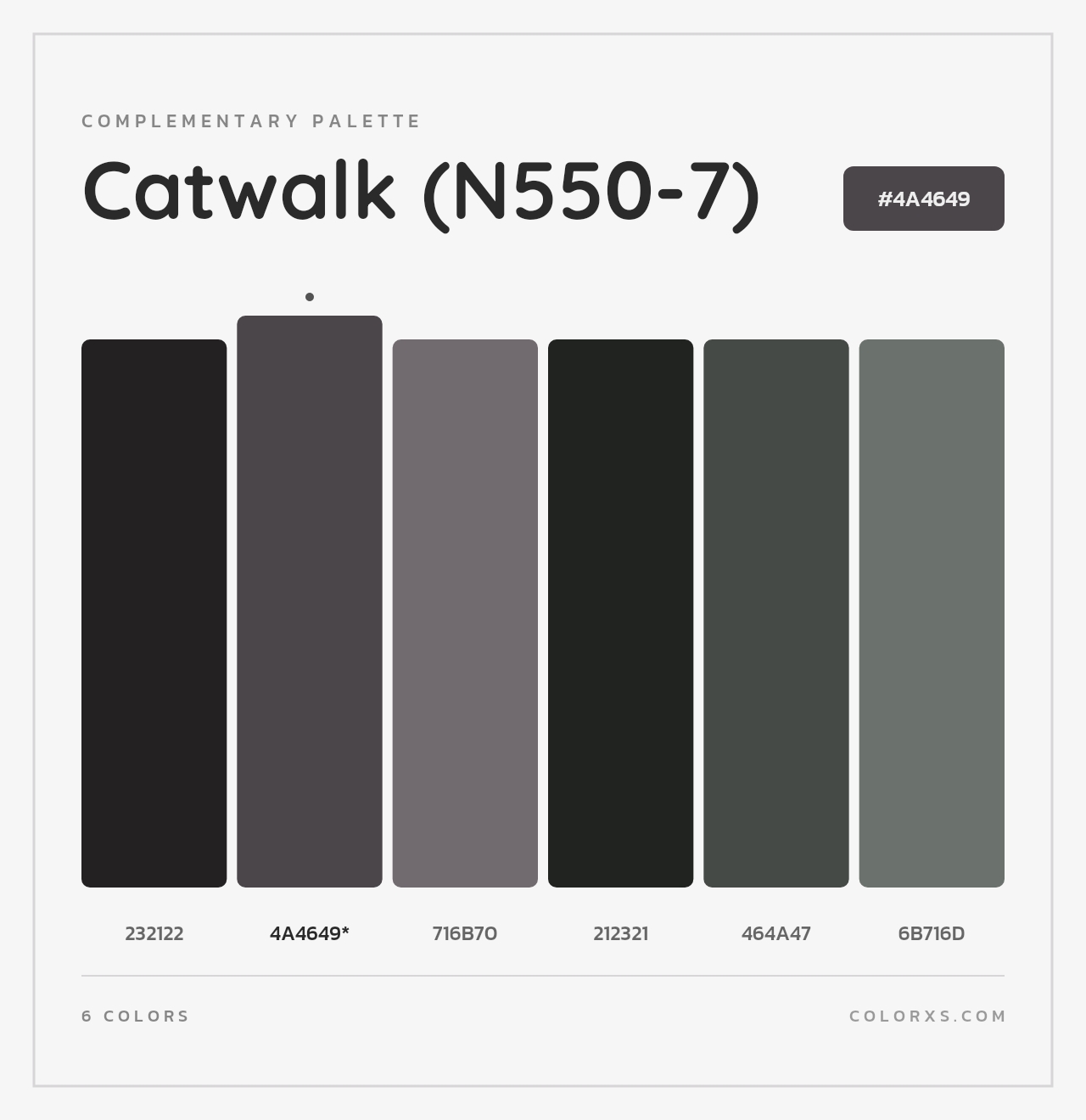 Catwalk (N550-7) - Complementary Color Palette