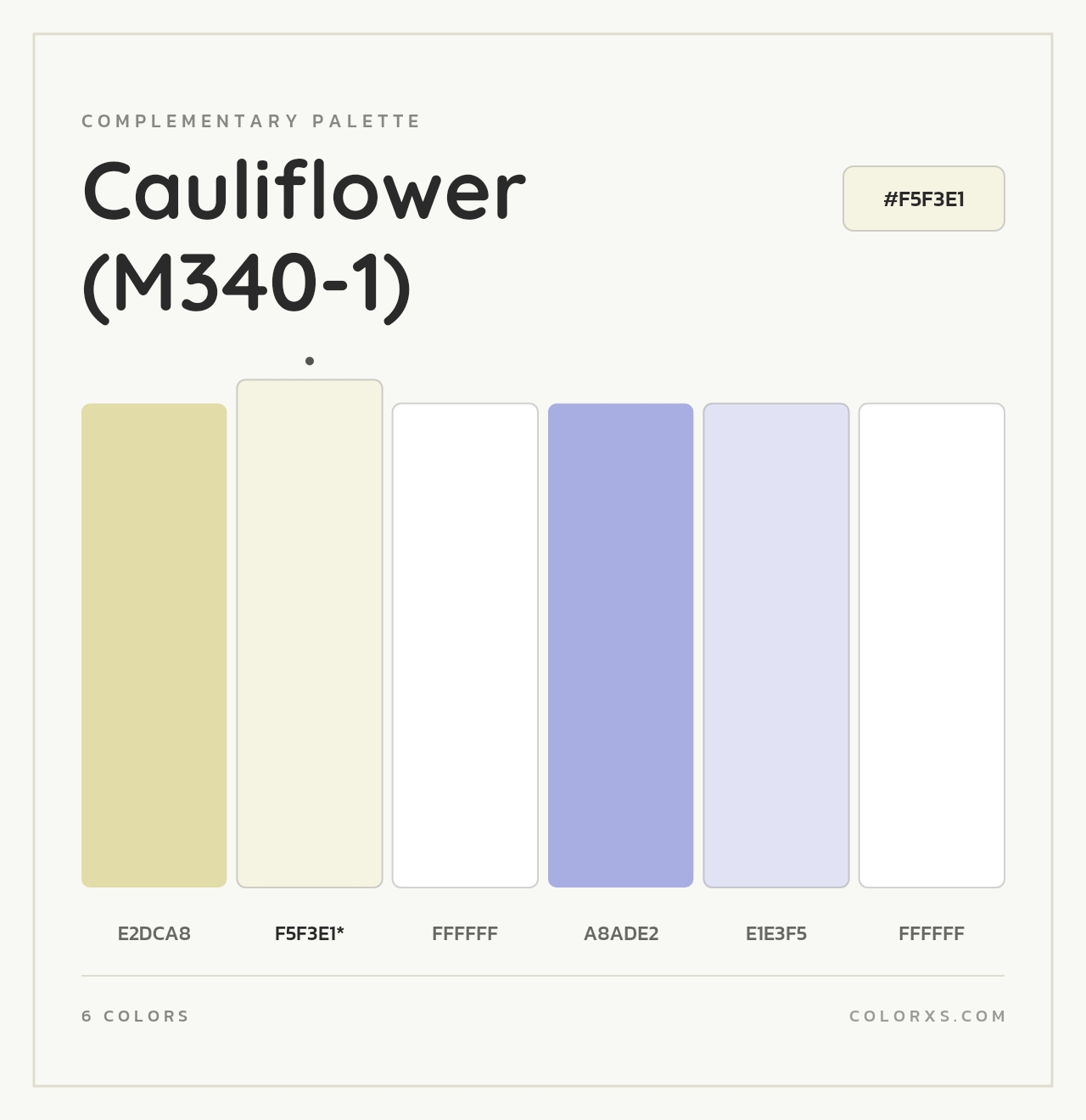Cauliflower (M340-1) - Complementary Color Palette