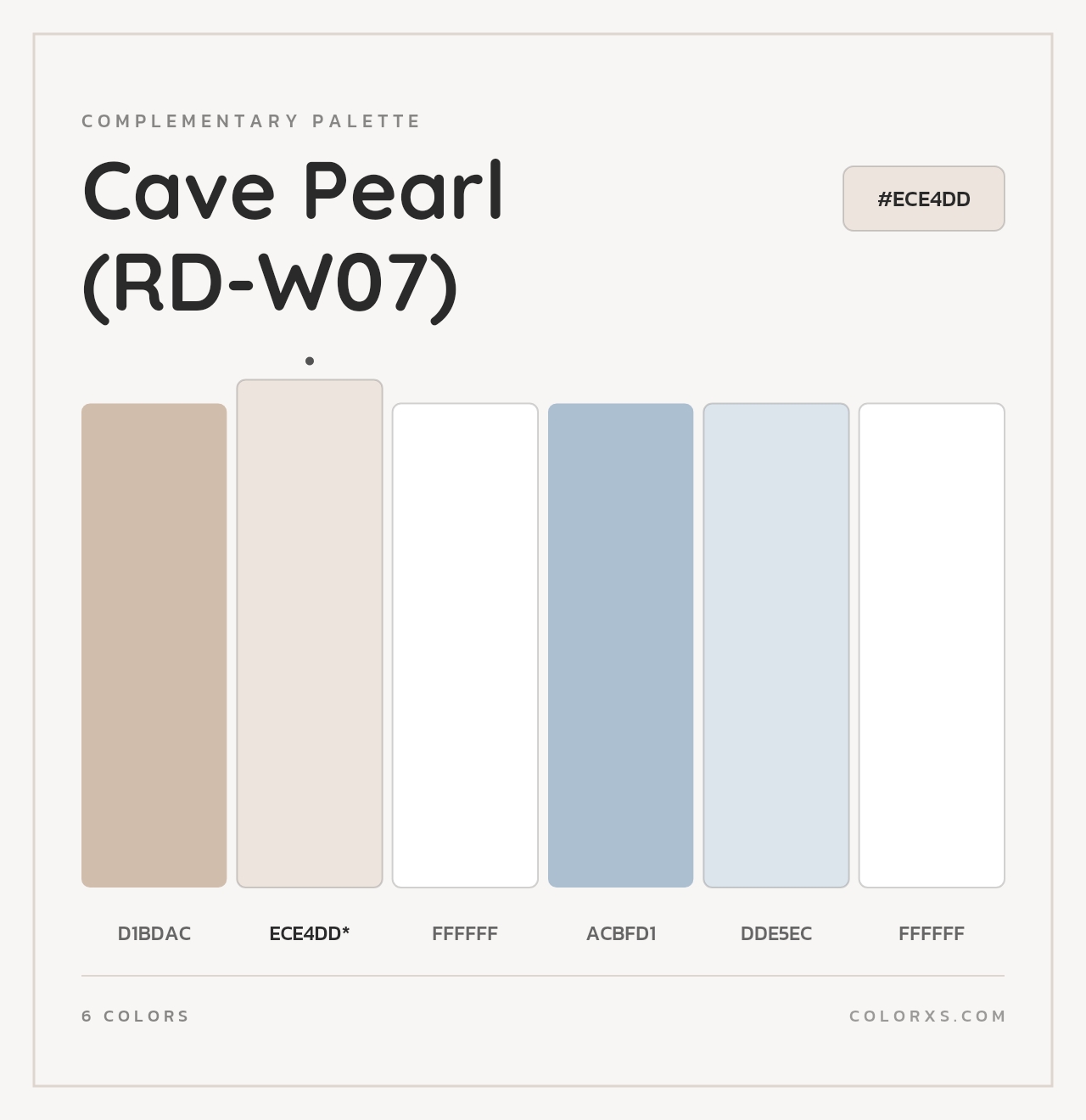 Cave Pearl (RD-W07) - Complementary Color Palette