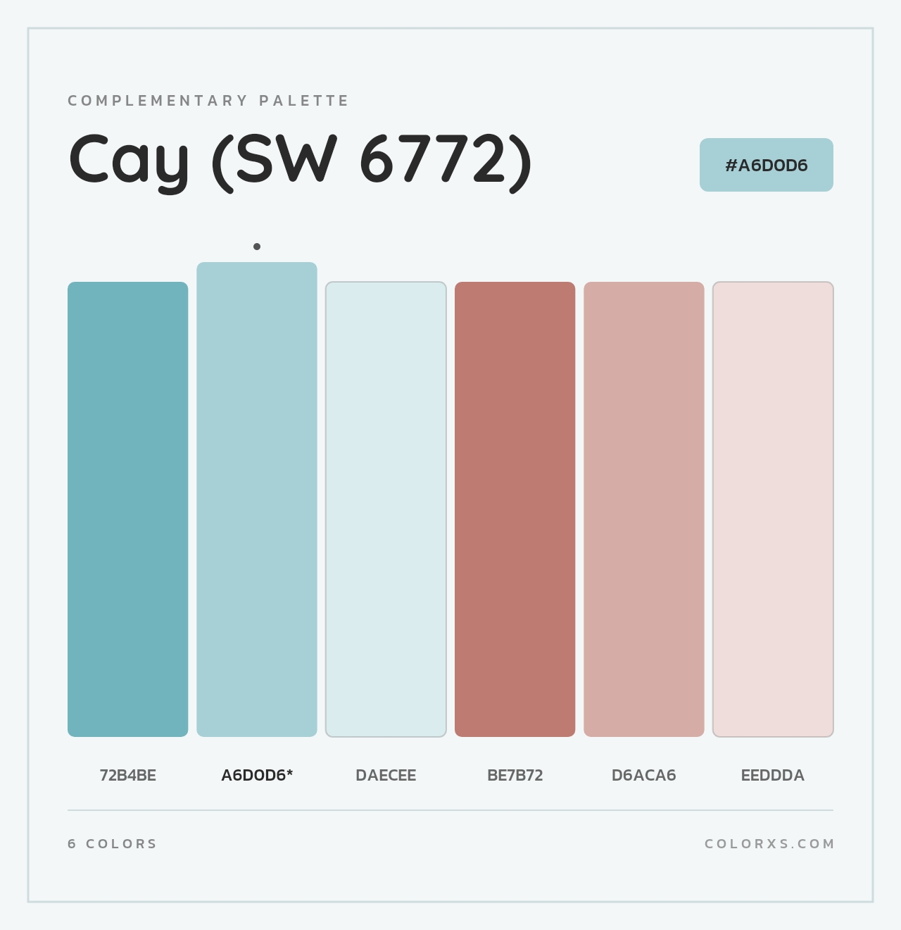 Cay (SW 6772) - Complementary Color Palette