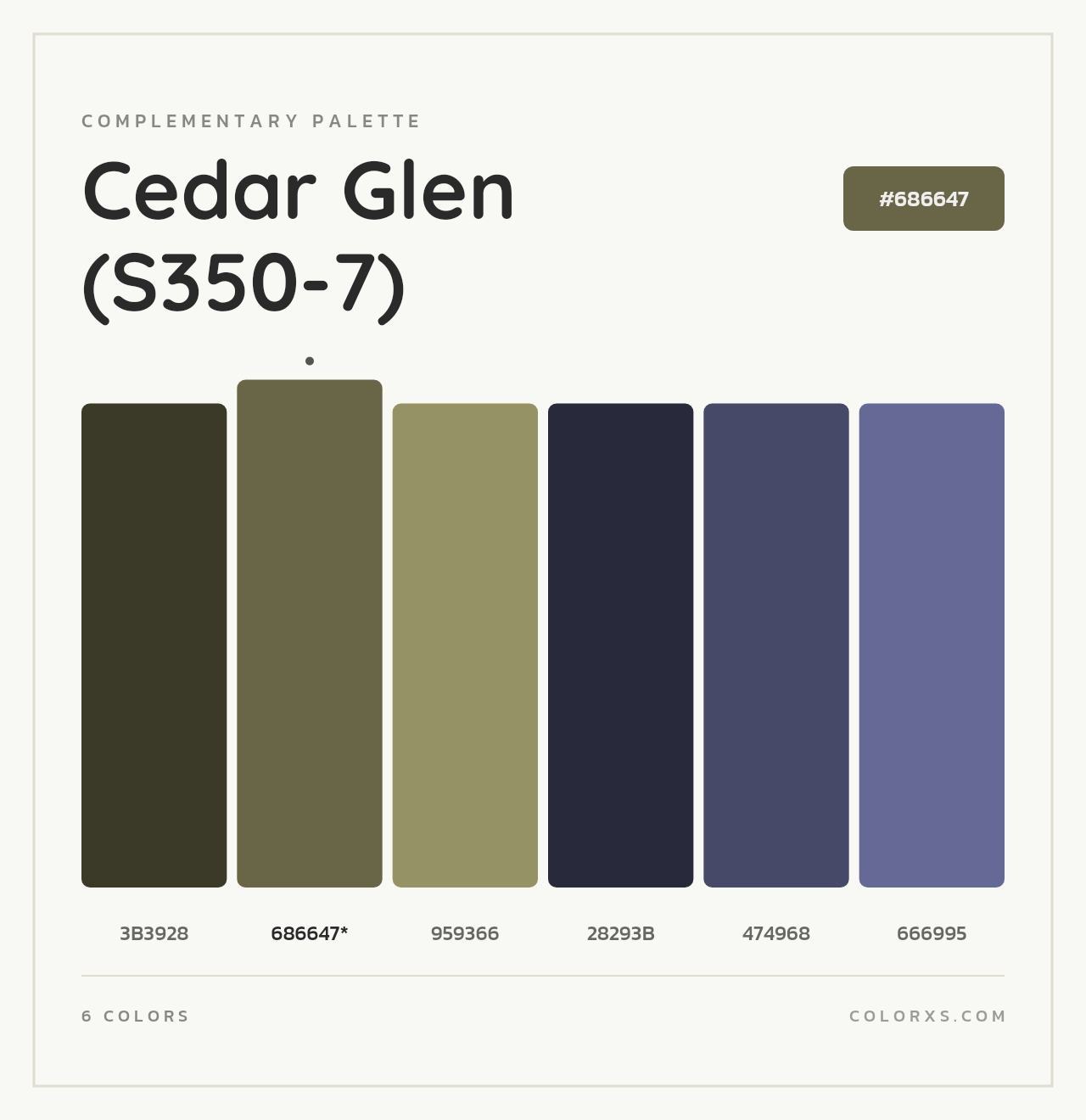 Cedar Glen (S350-7) - Complementary Color Palette