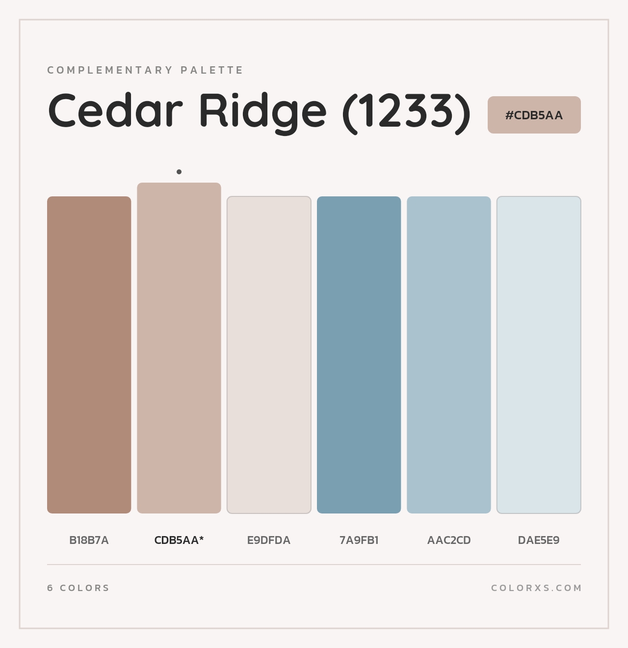 Cedar Ridge (1233) - Complementary Color Palette