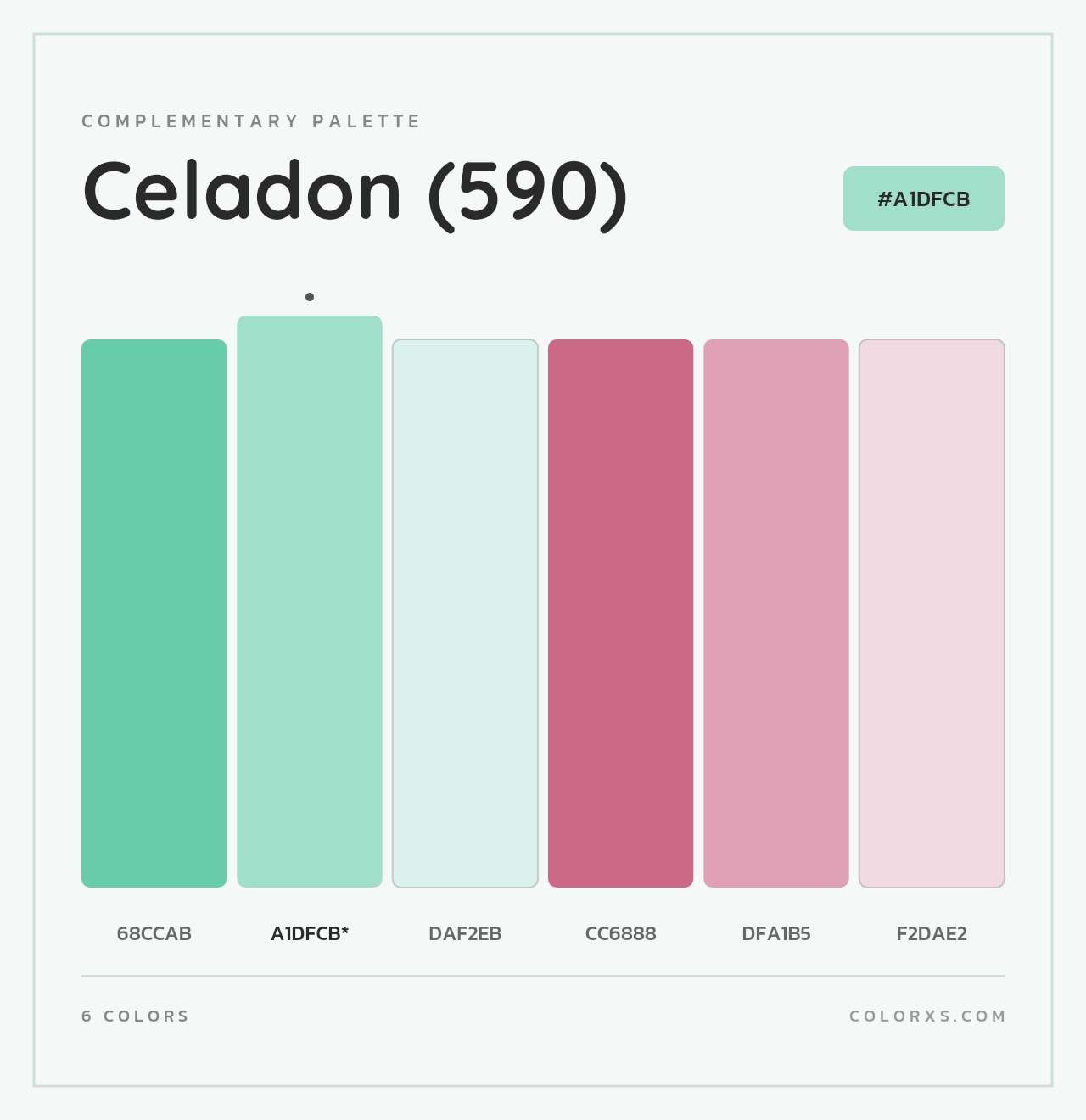 Celadon (590) - Complementary Color Palette